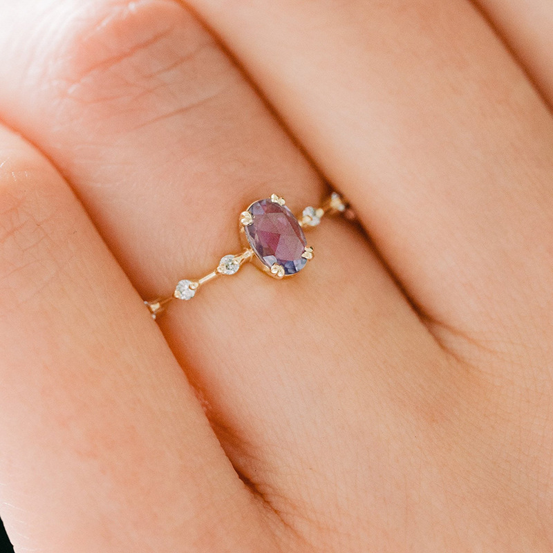 Charm Fashion Color Diamond Ring