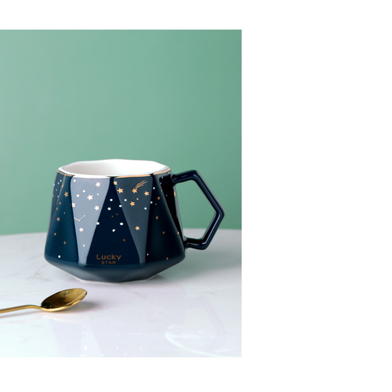 Title 3, Ceramic Nordic Style Starry Sky Mug Cute