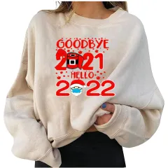 Fleece Christmas Personalised Printing Fashion Loose Sweater - 5Style - View 1