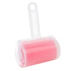 Washable Lint Roller Lint Roller Reusable Sticky Dog Cat Hair Remover Cleaner With Cover For Clothes Pet Hairs - Pink - View 1