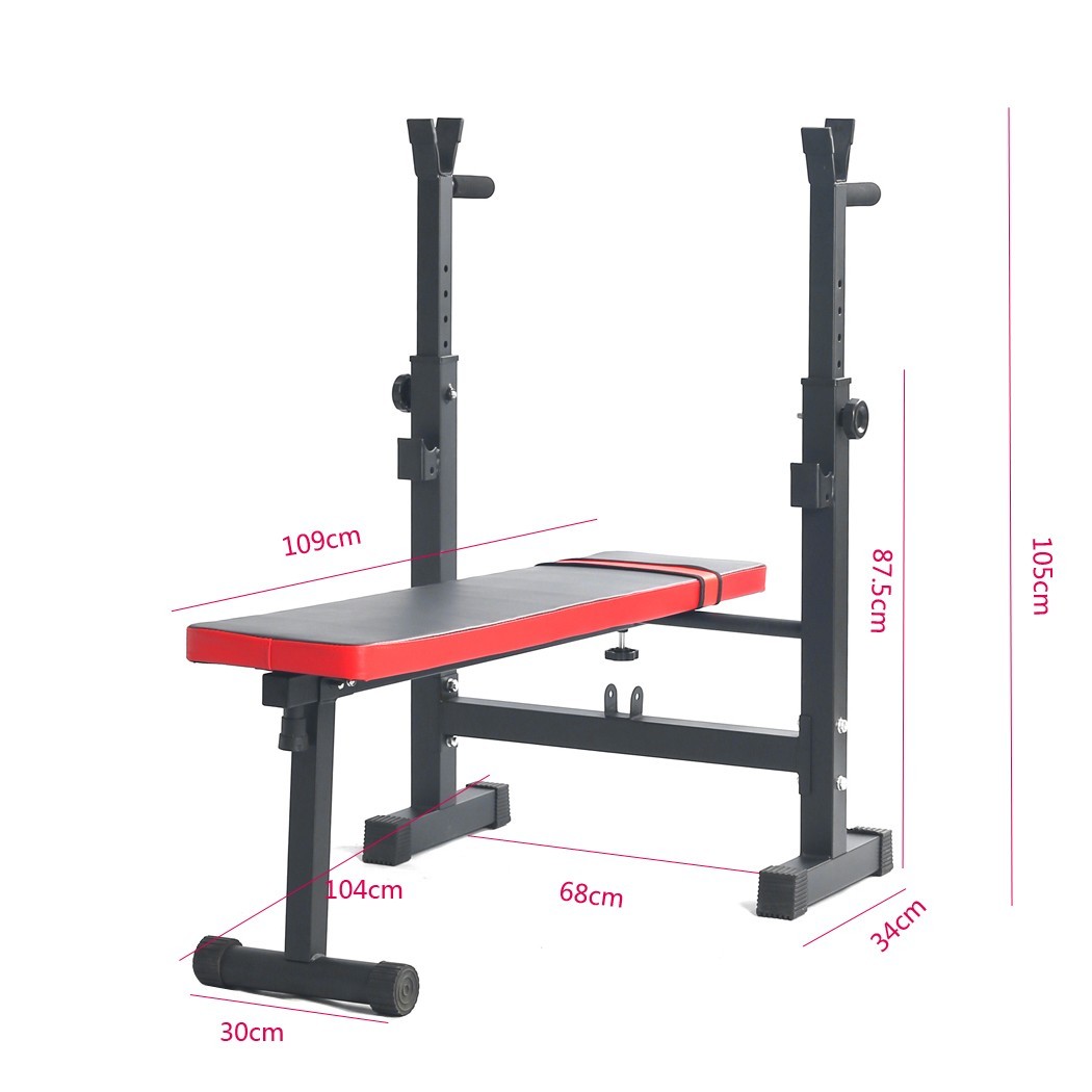 Adjustable Weight Bench With Dip Station Foldable Home Gym Training — image 2
