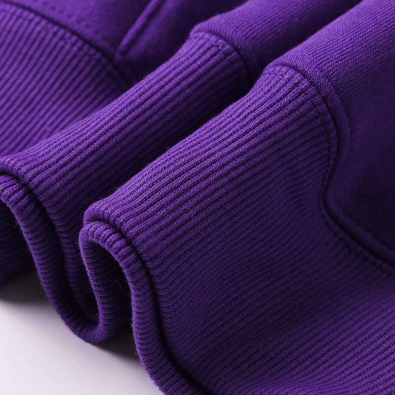 Title 9, Pure cotton purple pullover hoodie solid color