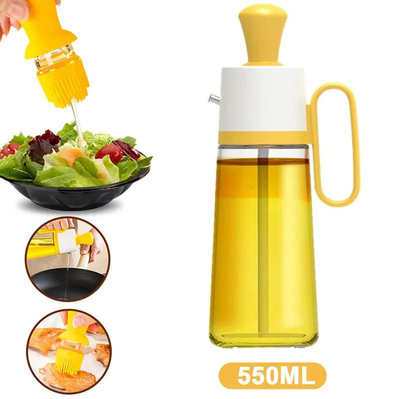 2 in 1 Oil Dispenser with Silicon Brush BBQ
