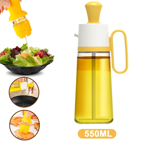 2 in 1 Oil Dispenser with Silicon Brush BBQ