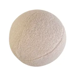 Geometric Shape Plush Ball Knotted Rope Cloud Pillow Cushion - Beige Spherical - View 1