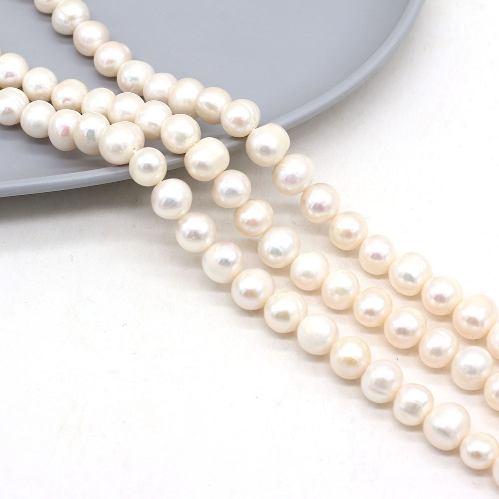 Natural Freshwater Pearl Punch Bead String — foto 5