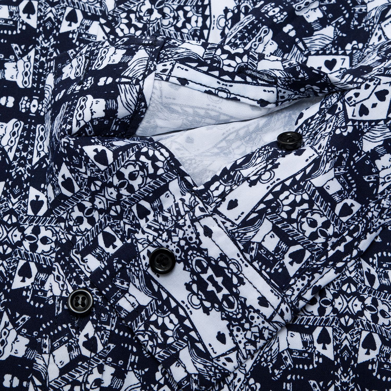 Cotton Shirt Men's Poker King Print