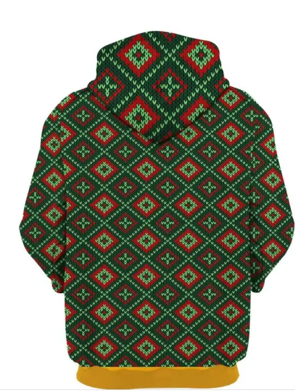 Digital 3D Full-print Sweater Cross-border Hooded Plus Size Cardigan Top