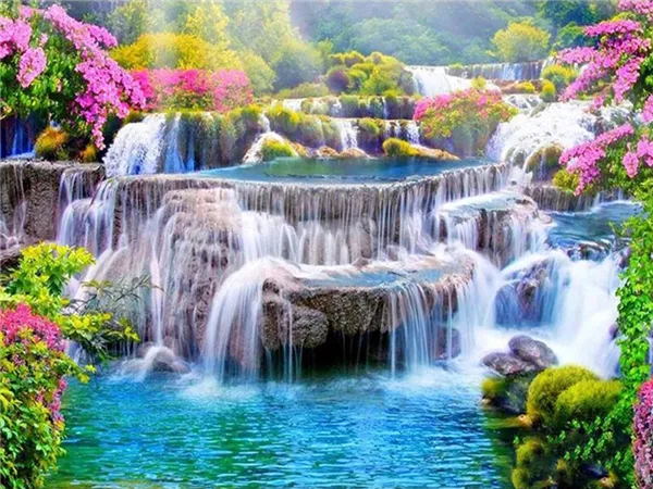 Waterfall Landscape Diamond Painting Full 5d Embroidery G - Shop at LoveMi