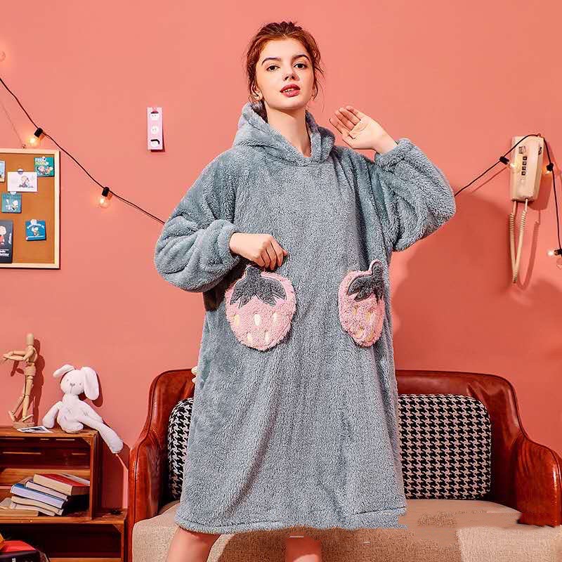 Title 5, New style flannel pajamas, ladies plus velvet p...