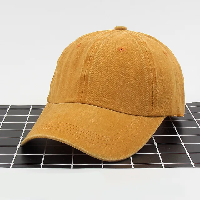 Cotton Versatile Old Washed Baseball Fashion Yellow - Shop at LoveMi