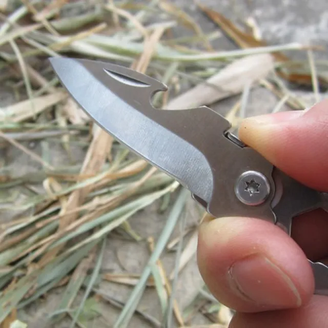 Stainless Steel Multi function With Key Chain Folding Knife White - Shop at LoveMi