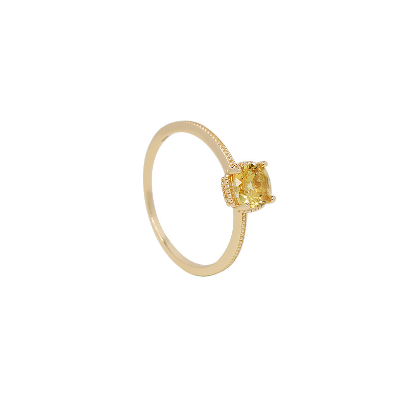 Title 3, Womens Square Gold Plated Index Finger Ring. E...