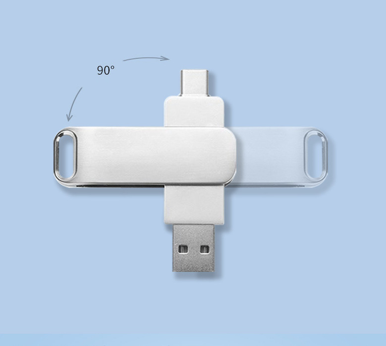 Мобильный USB-накопитель оптом вращающийся металлический компьютерный мобильный телефон двойного назначения с быстрой передачей