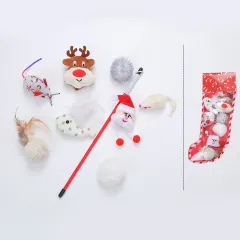 Warm Winter Cat Christmas Gift Set - White - View 1