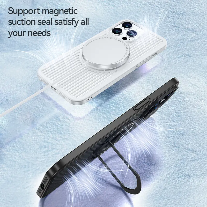 Pull Rod Magnetic Invisible Stand Phone Protective Case