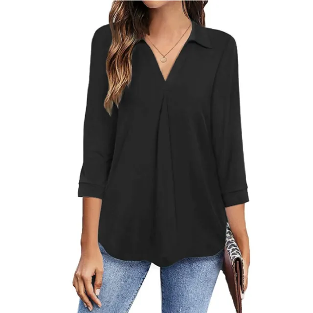 Women's Pullover V neck Tops Black - Shop at LoveMi