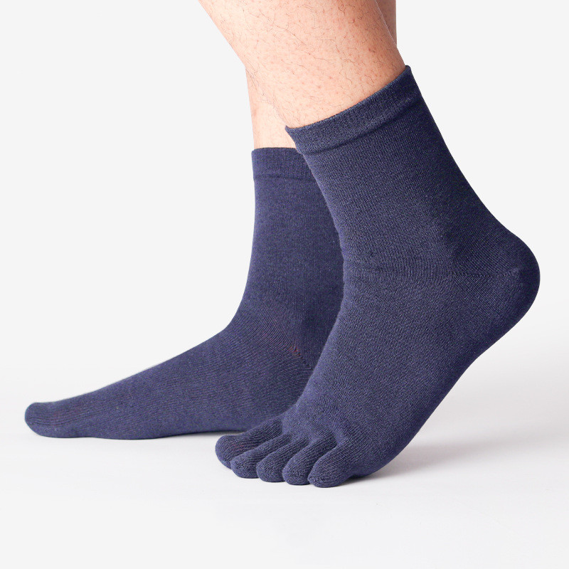 Pure Cotton Men's Thin Deodorant Short Toe Socks