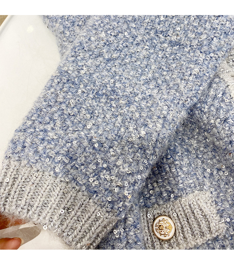 Title 1, Knitted Jacket Women Autumn V-neck Sweater Card...