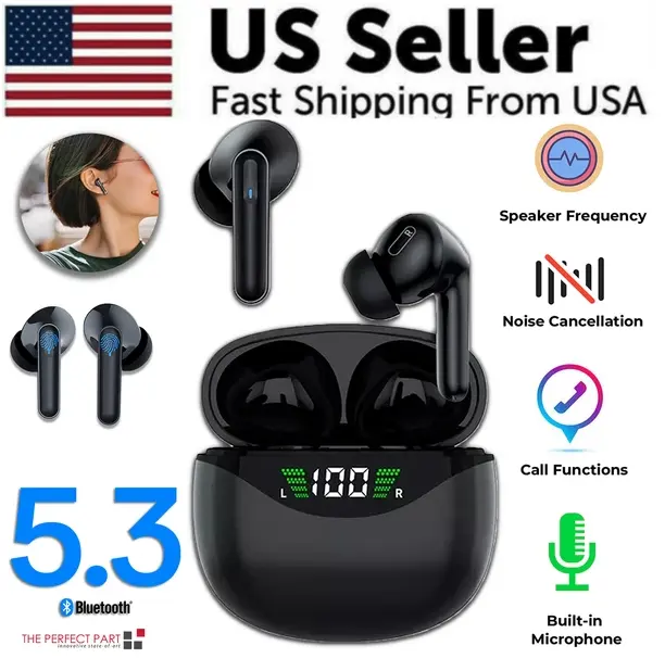 Bluetooth Earbuds Headset 5.3 Wireless Noise Cancelling
