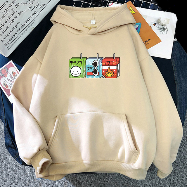 Dream Team Juice Boxes Print Hoodies Dream Smp Aesthetic Khaki - Shop at LoveMi
