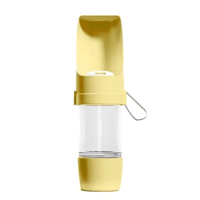 Dog Travel Drink Bottle Foldable Bowl For Outdoor Walking Large Capacity Yellow - Shop at LoveMi
