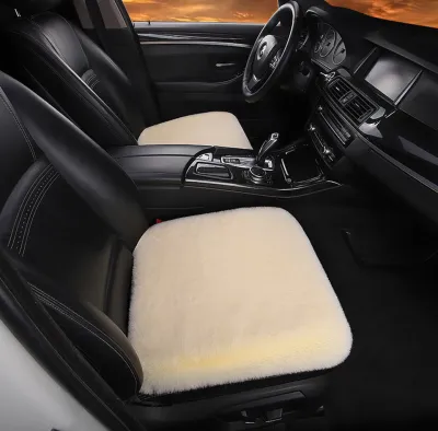 Car Seat Winter Plush Single Seat Square Cushion