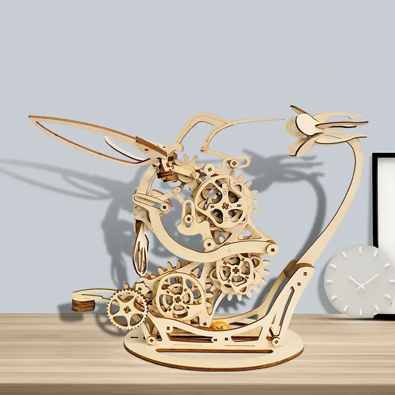 Dynamic Mechanical Wooden Three-dimensional Puzzle Hand-assembled Educational