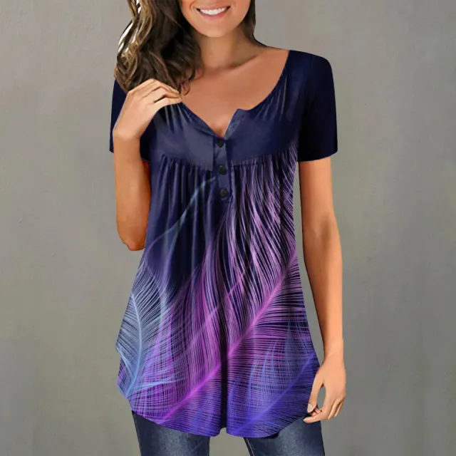 Loose V neck Women's Top T shirt Ey22123101 4Xl - Shop at LoveMi