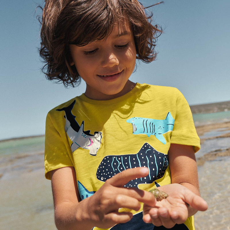 Title 8, Childrens Luminous Shark Pattern Short Sleeve ...