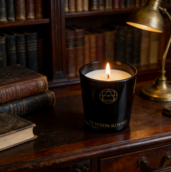 THE MODERN ALCHEMIST Premium 300g Soy Wax Scented Candle,Red Wine, Leather, Champagne, Tobacco And Espresso Scents , Luxury Aromatherapy Candle For Home Relaxation