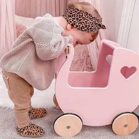 Sebra Baby Walker Moover Love Doll Stroller Small Wooden