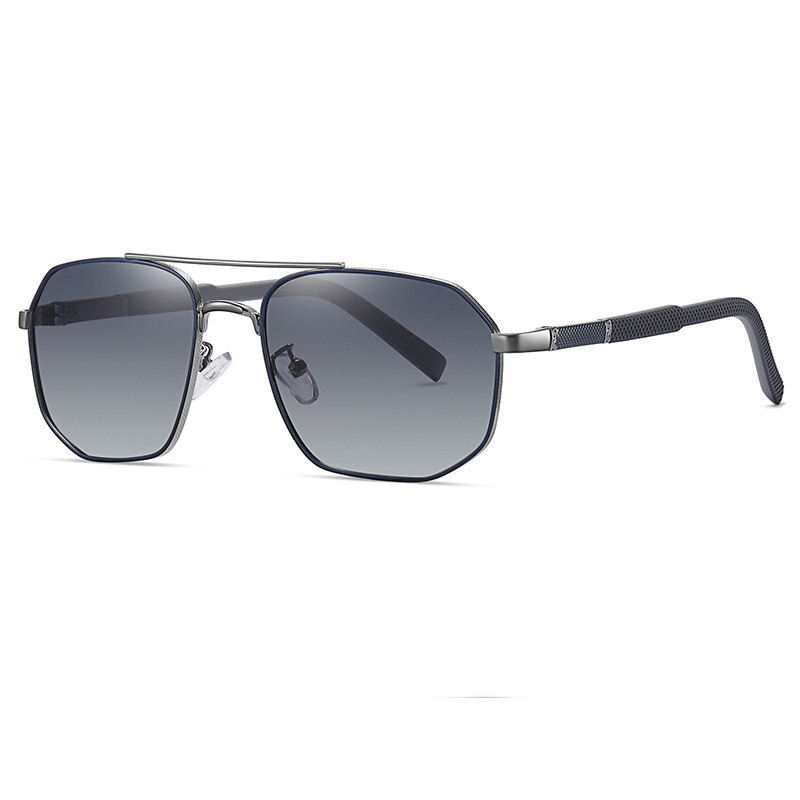 Men’s Aviator Double Bridge Large Frame Polarized Sunglasses