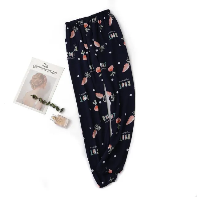 Women's Plus Size Cotton Pajama Pants Blue Radish - Shop at LoveMi