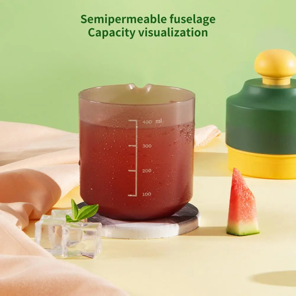 Mini Portable Manual Juicer Citrus Juicer Manual Lemon Squeezer Lime Orange Juicer Homemade DIY Fruit Orange Separating Juicer Fruit Separator Not Splash Semi-Transparent Non-electric Lemon Squeezer – image 4