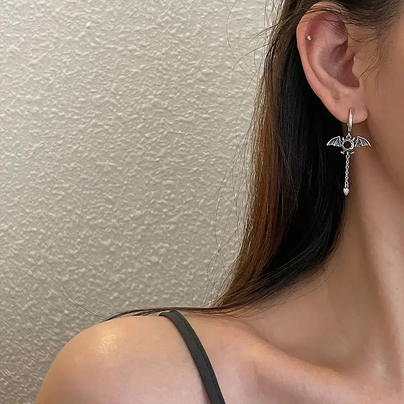 S925 Silver Devil Wings Women's Retro Fashion Earrings