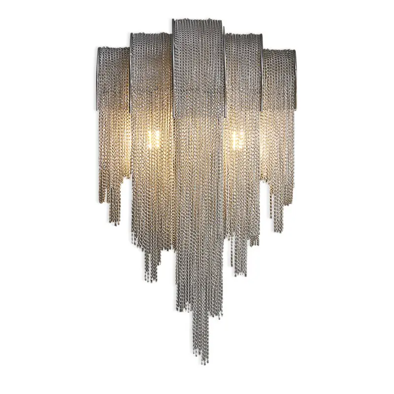 Italian Net Red Aluminum Chain Tassel Wall