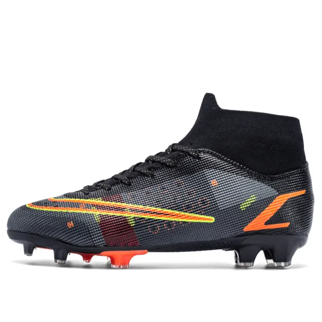 Football Boots Men's High Top AG Spike Artificial Turf Black - Shop at LoveMi