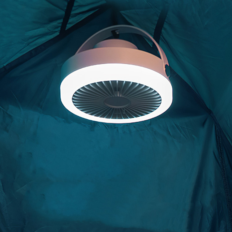 Outdoor Camping Remote Control Small Fan With Light
