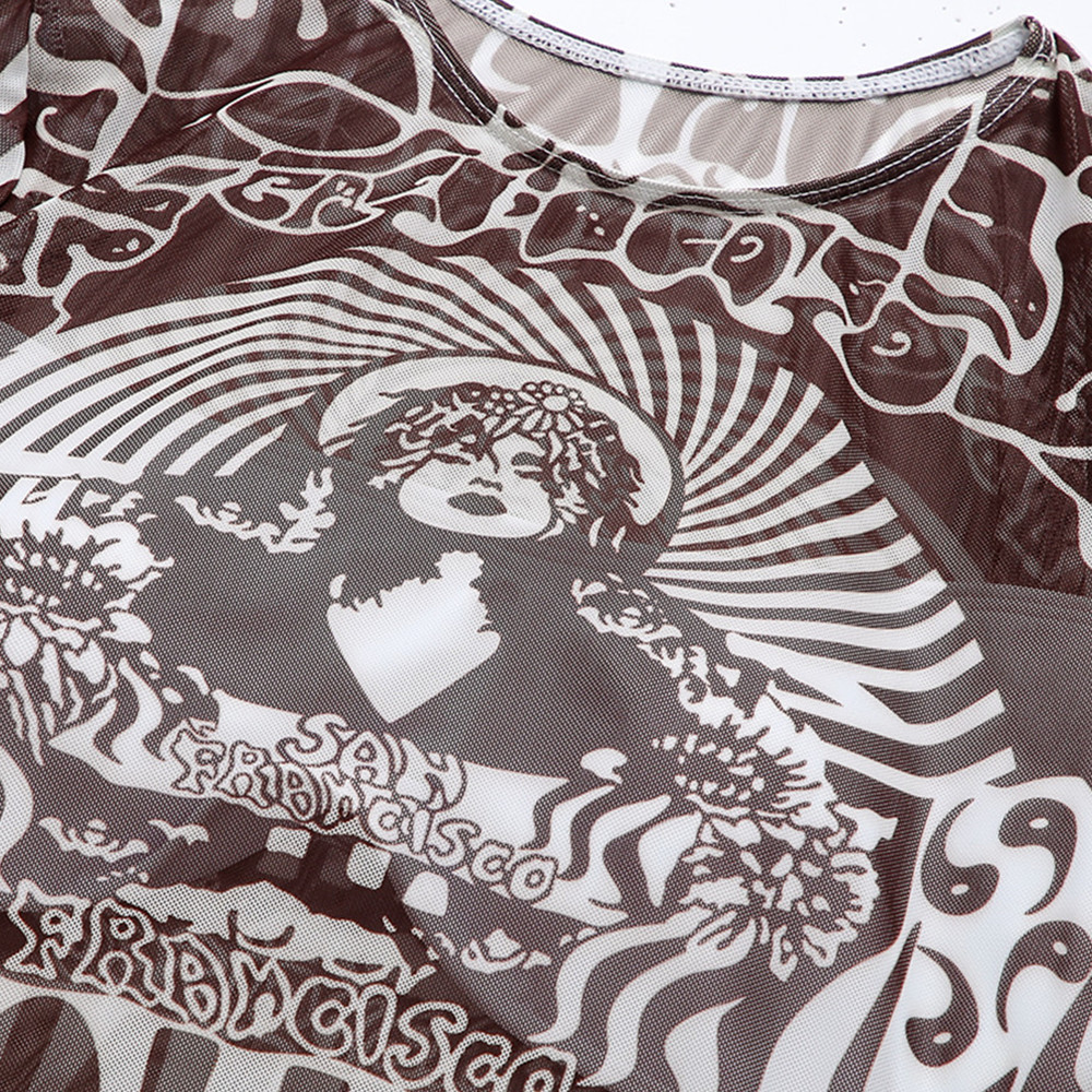 New European And American Bikini Women's Long-sleeved Mesh Swimsuit