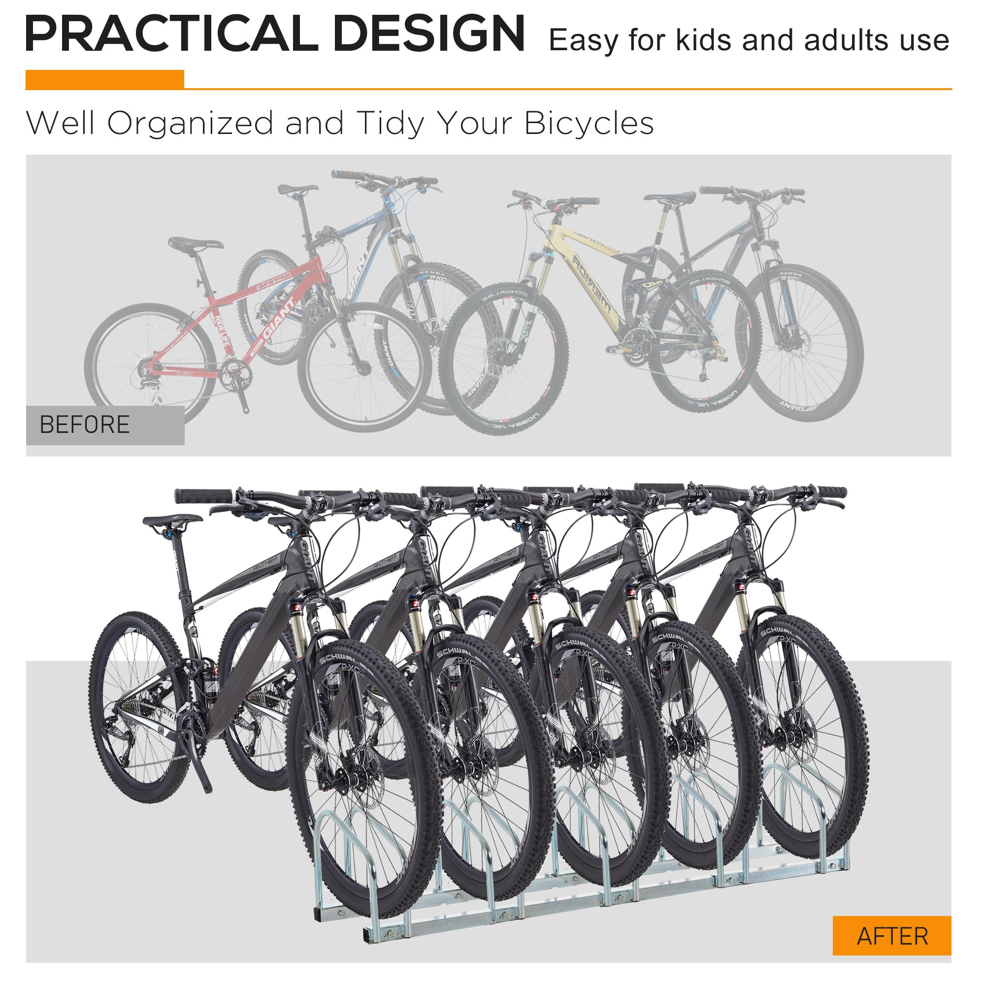 Bicycle rack parking rack floor or wall mounted bicycle