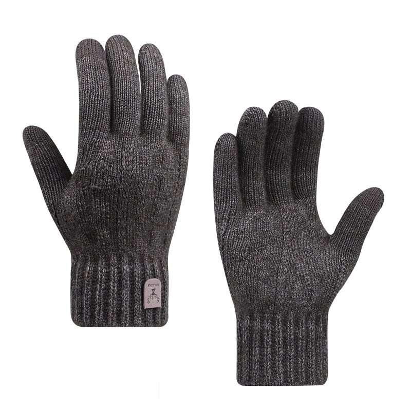 Fleece-lined Warm Wool Knitted Gloves