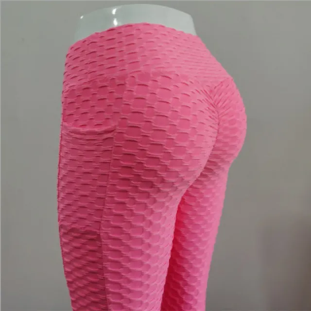 Fitness Yoga Pants Women Leggings With Pocket Running Sports Pink - Shop at LoveMi