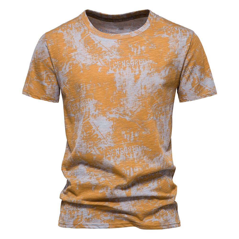 Title 7, T-shirt stampata girocollo in cotone casual da ...