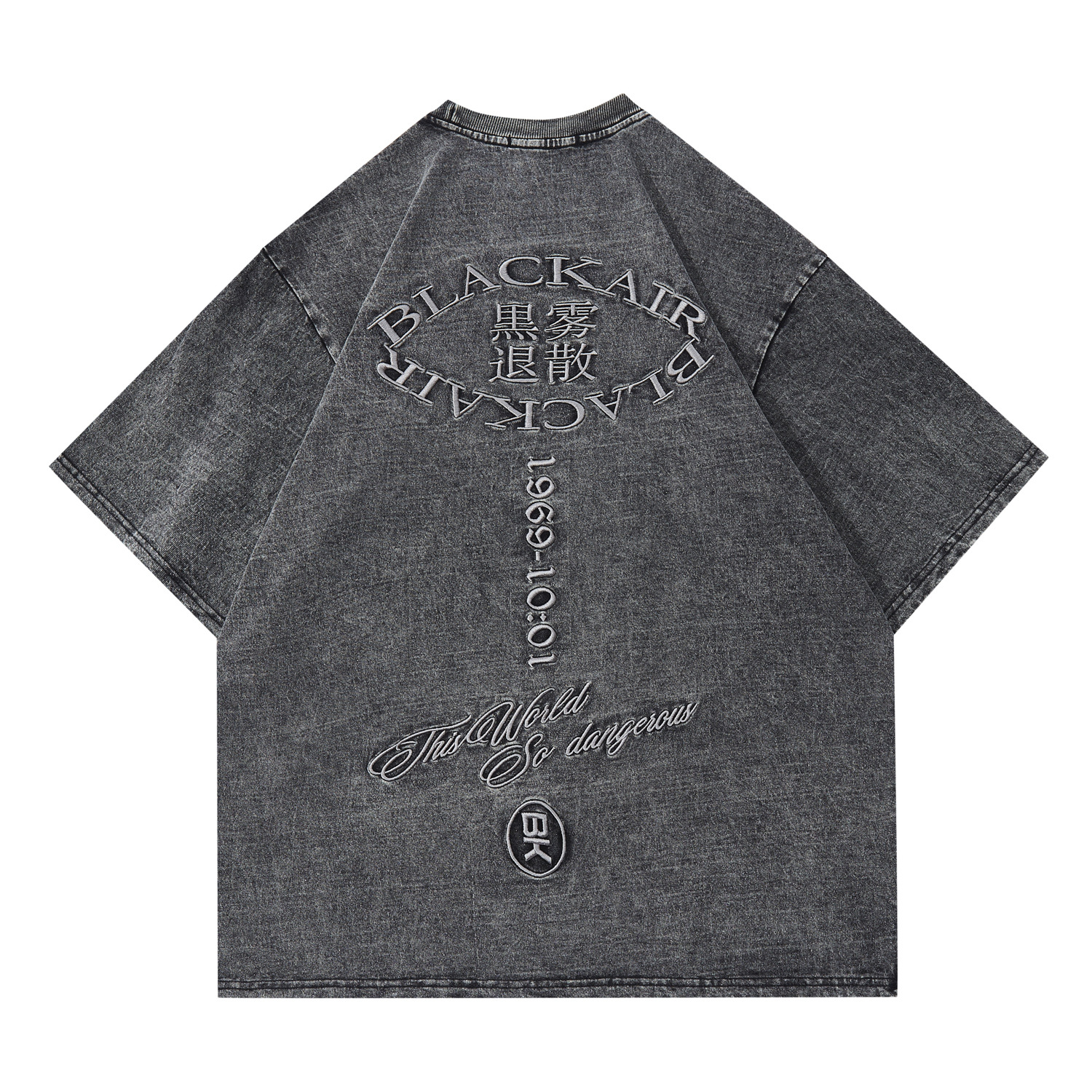 Letter Embroidery Printing Short Sleeve