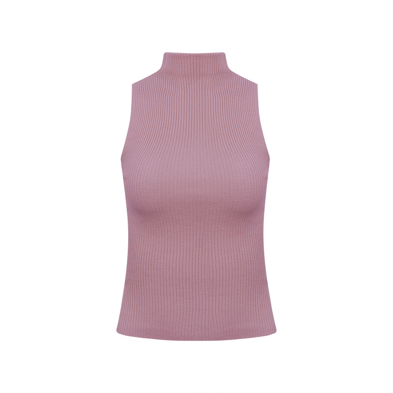 Ladies Two Piece Turtleneck Sweater Vest