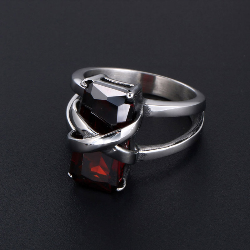 Titanium Steel Jewelry Diamond Cross Ring Bracelet Accessories