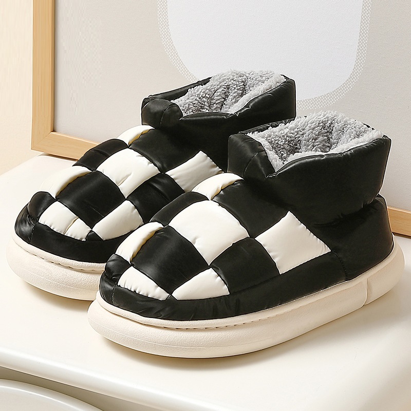 Waterproof Indoor Warm Plush High Soled Cotton Shoes