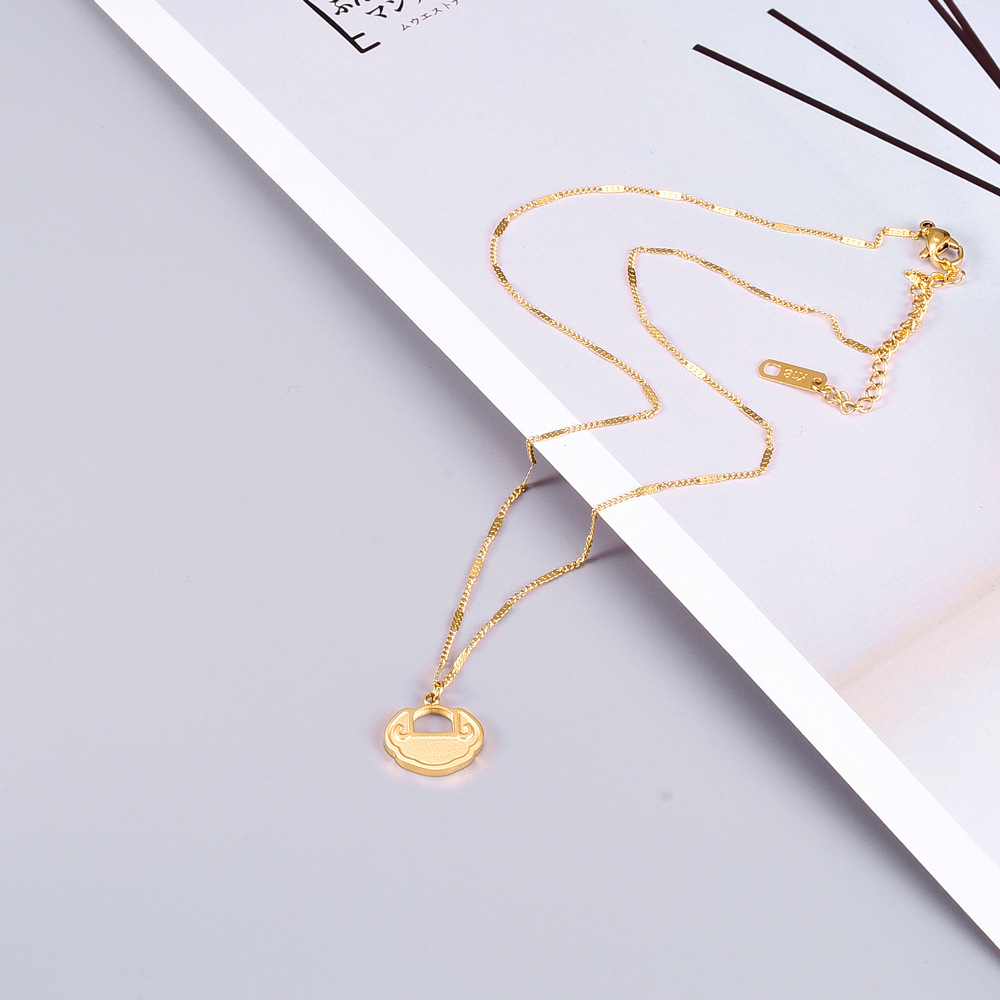 Fashion New Long Life Lock Necklace Titanium Steel