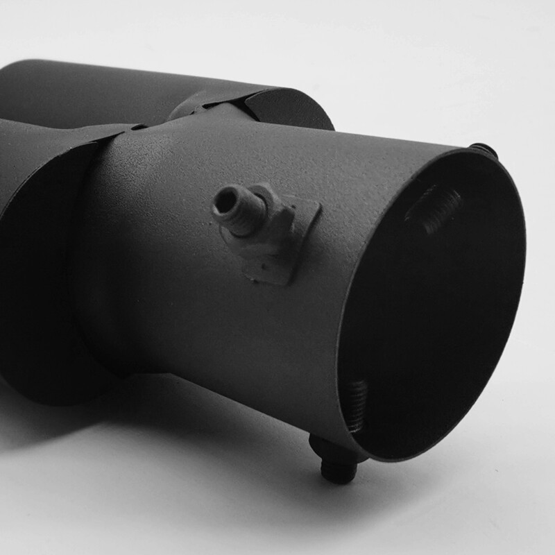 Dual Outlet Exhaust Tip Tail Muffler Tip For 1.4-2.5 Silver Stainless Steel NEW